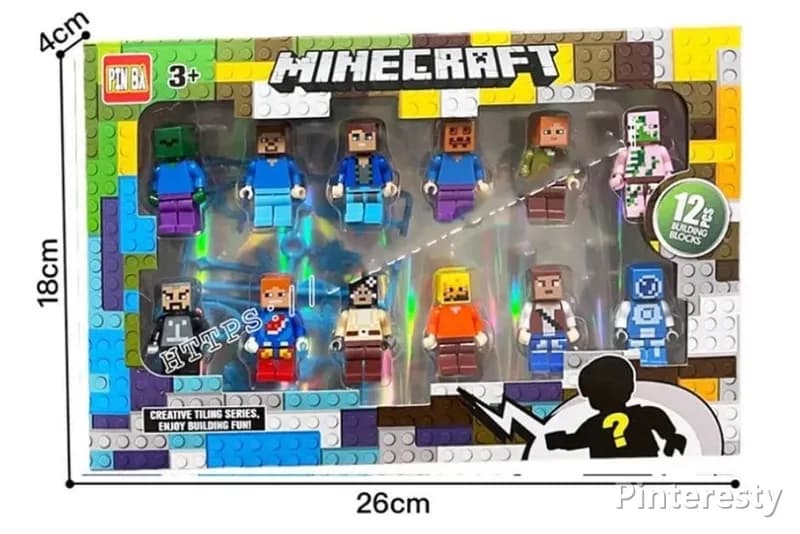 فیگور مدل ماینکرافت مجموعه ۱۲ عددی | Minecraft Figure Set
