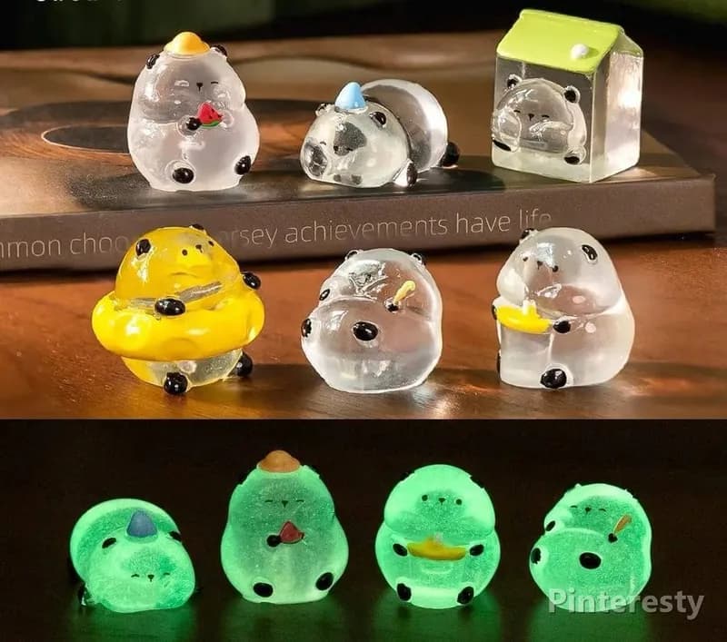 مجسمه‌های شب‌ تاب تزئینی پاندا کیوت | Cute Panda Night Glow Figurines